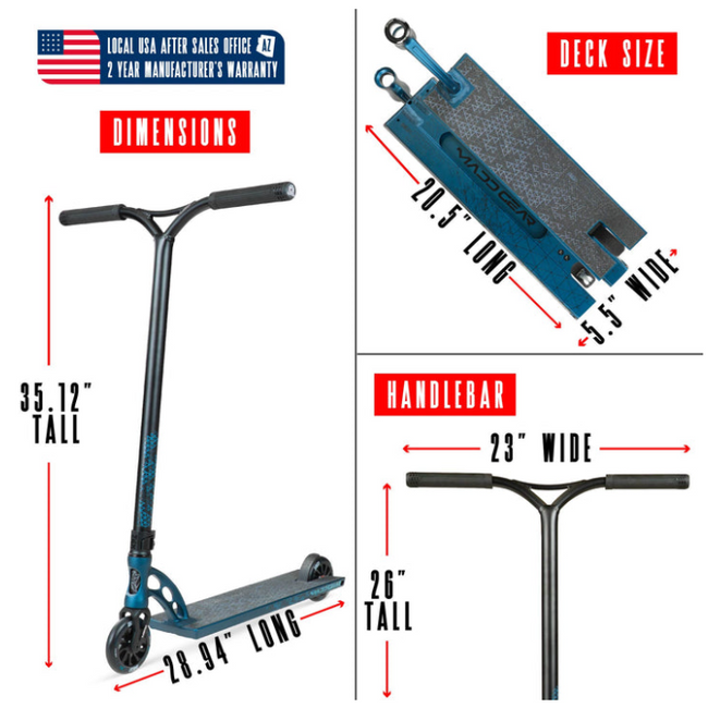 Madd Gear Origin 550 Pro Scooter-Denim - 4