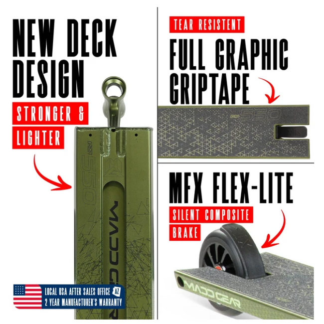 Madd Gear Origin 550 Pro Scooter-Olive - 2