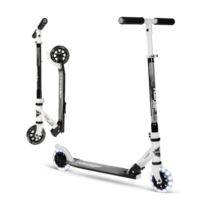 Madd Gear Rush 125 Light-Up Folding Scooter-Black/White