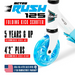 Madd Gear Rush 125 Light-Up Folding Scooter-White/Blue - 2