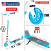 Madd Gear Rush 125 Light-Up Folding Scooter-White/Blue - 3
