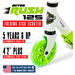 Madd Gear Rush 125 Light-Up Folding Scooter-White/Green - 2