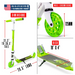 Madd Gear Rush 125 Light-Up Folding Scooter-White/Green - 3
