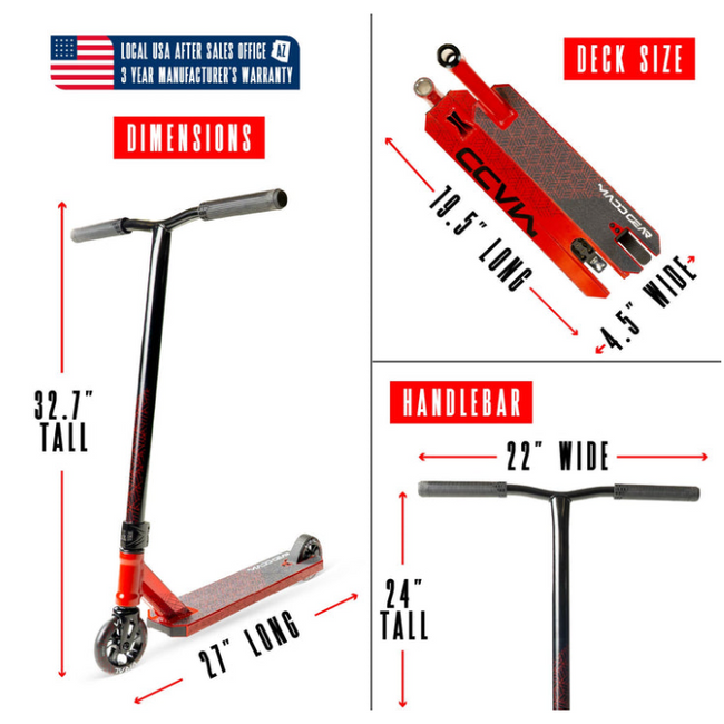 Madd Gear Viral Purge Pro Scooter-Cherry - 4