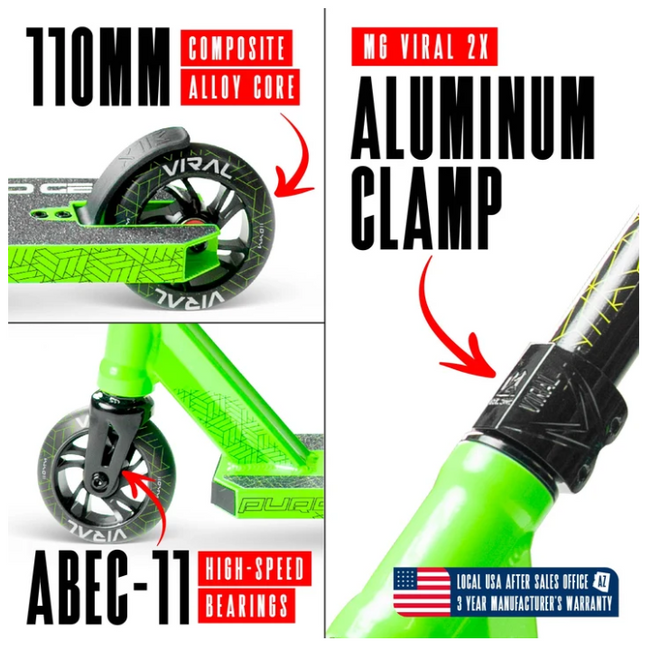 Madd Gear Viral Purge Pro Scooter-Jade - 3