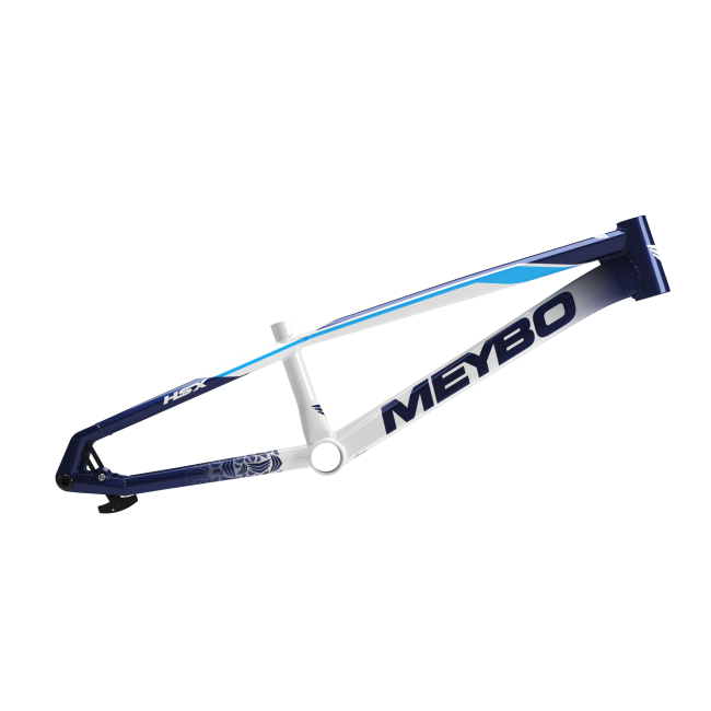 Meybo HSX Alloy BMX Race Frame-White/Navy/Blue - 3