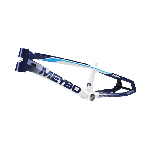 Meybo HSX Alloy BMX Race Frame-White/Navy/Blue - 1