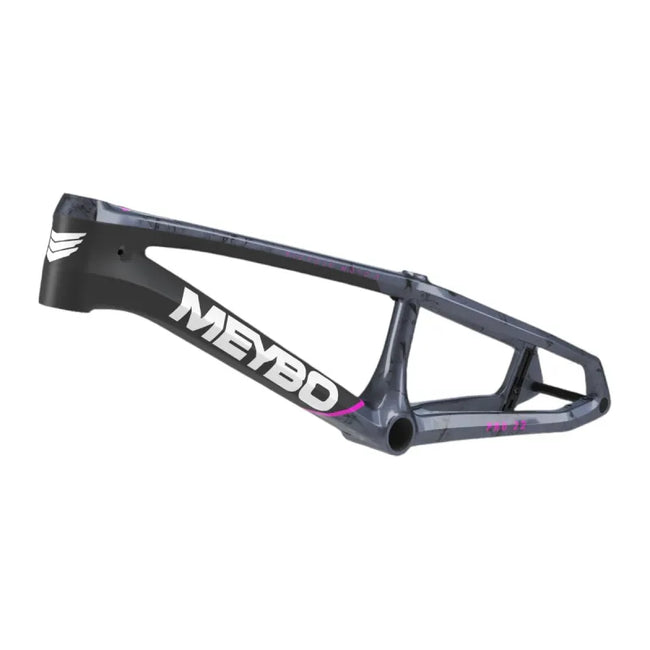 Meybo HSX Carbon BMX Race Frame-Matte Black/Pink/Grey, Pro XL