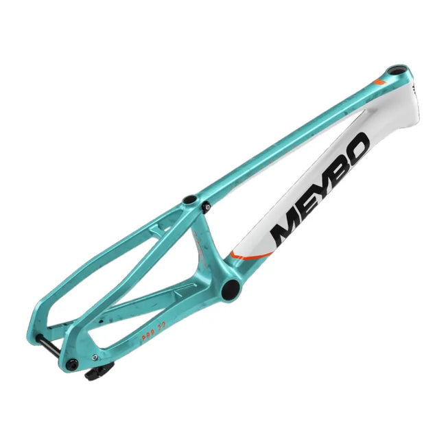 Meybo HSX Carbon BMX Race Frame-Matte White/Orange/Teal - 2