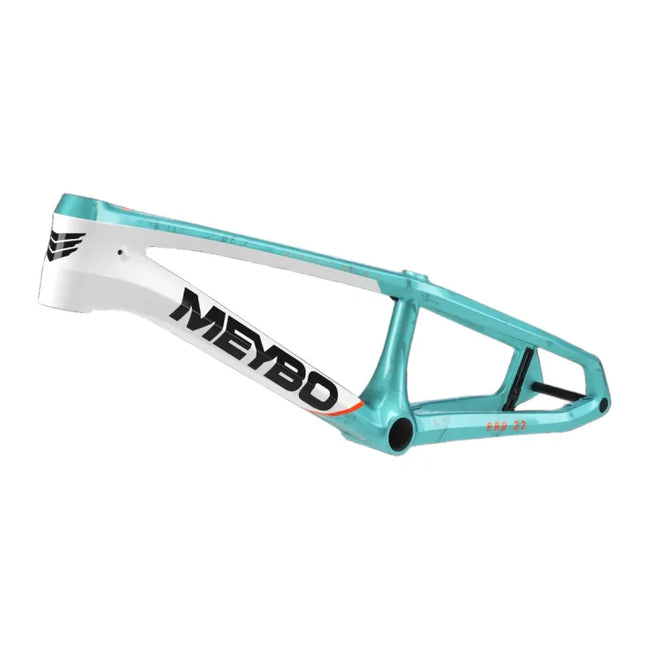 Meybo HSX Carbon BMX Race Frame-Matte White/Orange/Teal - 3