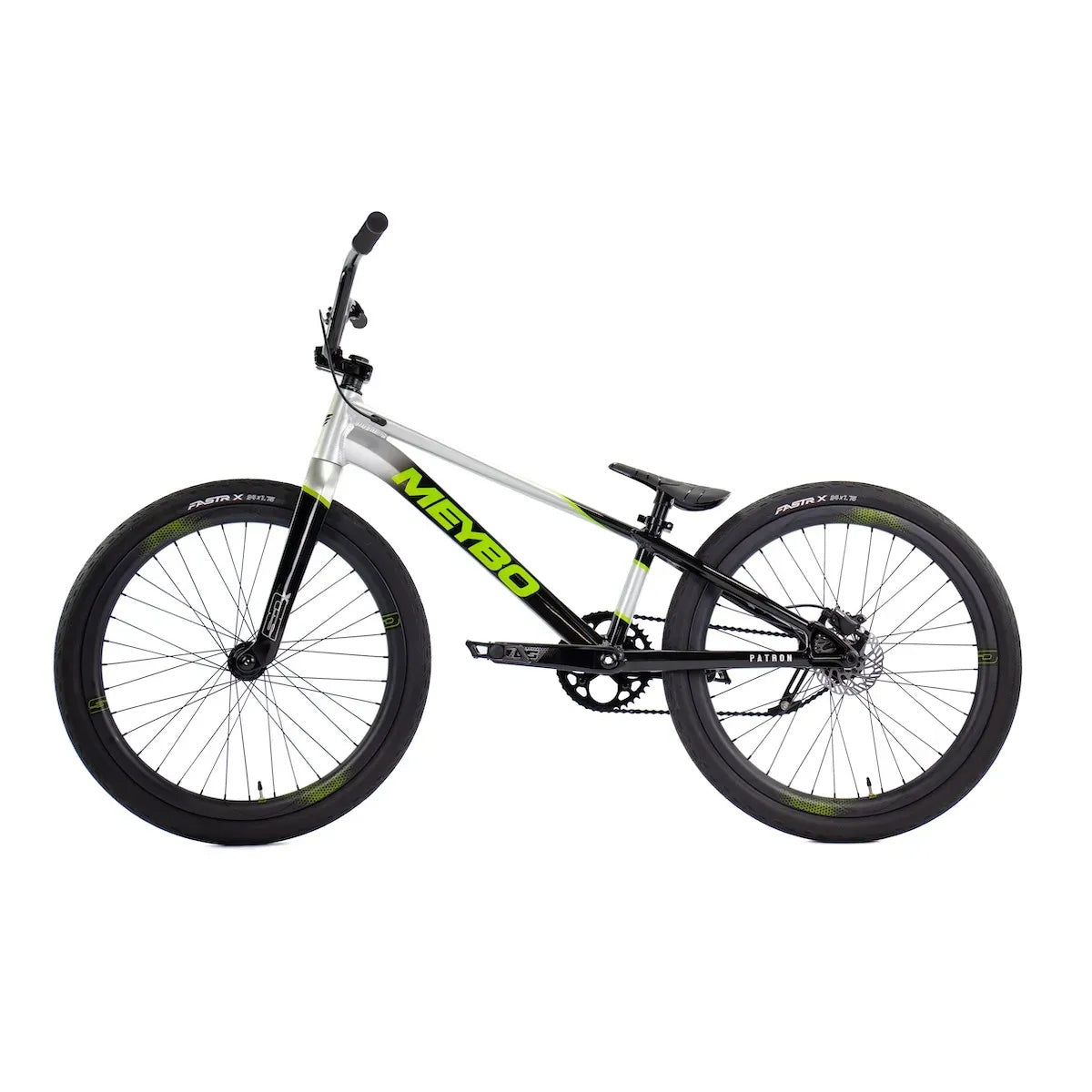 bmx fahrrad xxl Meybo Patron Pro XXL (22"TT) BMX Race Bike-Black/Grey/Lime