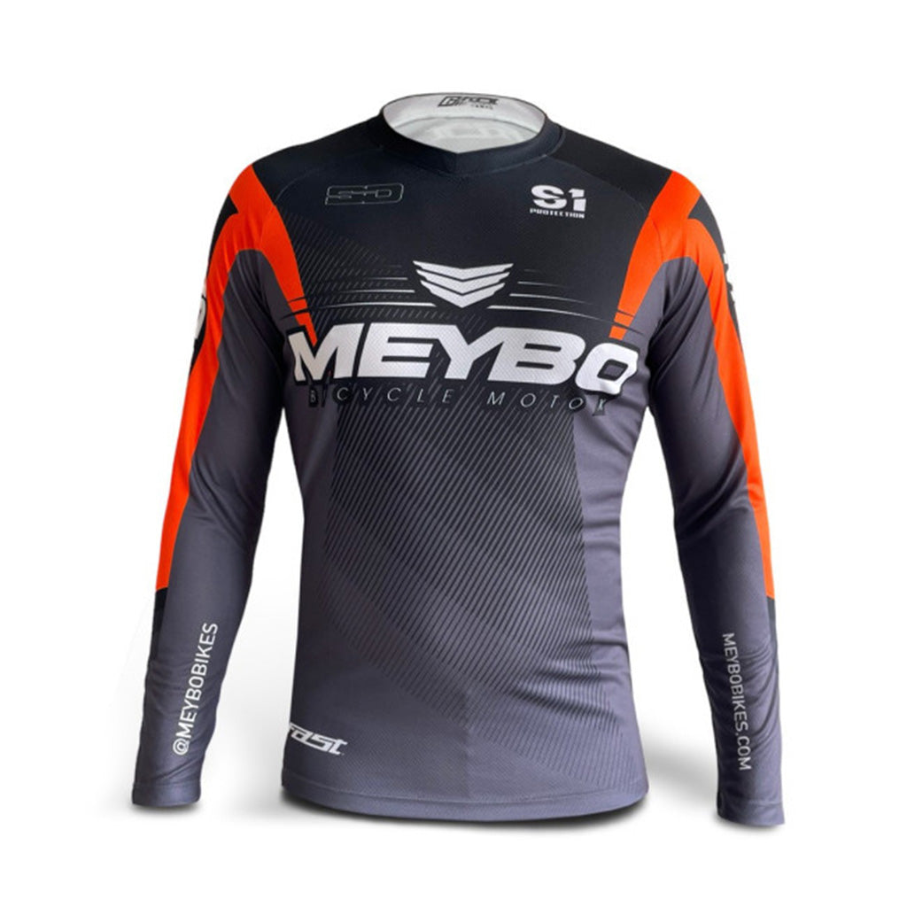Meybo V6 Slim Fit BMX Race Jersey-Black-Orange – J&R Bicycles, Inc.