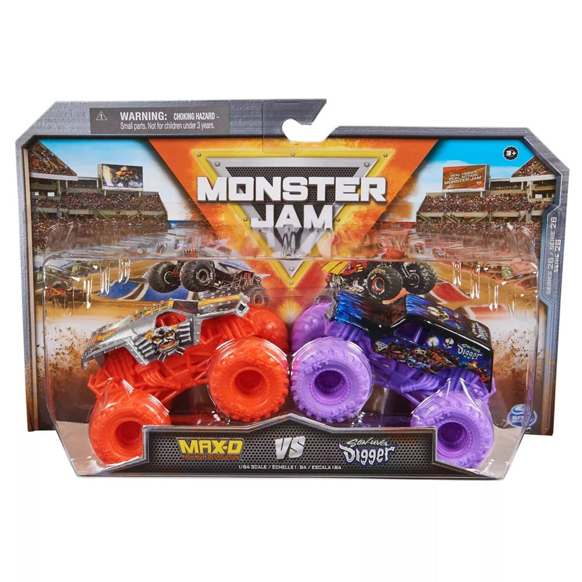 Monster Jam Die-Cast 1-64 Scale Monster Truck-2-Pack Max D vs Son-uva  Digger – J&R Bicycles, Inc.