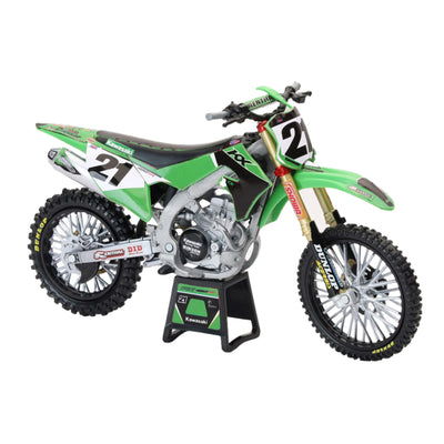 New Ray 1:12 Kawasaki Factory Team KX450F Die-Cast Motorcycle-Jason Anderson #21