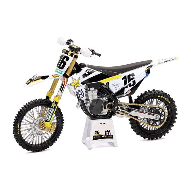 New Ray 1:12 Rockstar Husqvarna FC450 Die-Cast Motorcycle-Zach Osborne #16 - 1