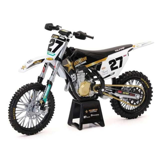New Ray 1:12 Rockstar Husqvarna Team FC450 Die-Cast Motorcycle-Malcom Stewart #27 - 1