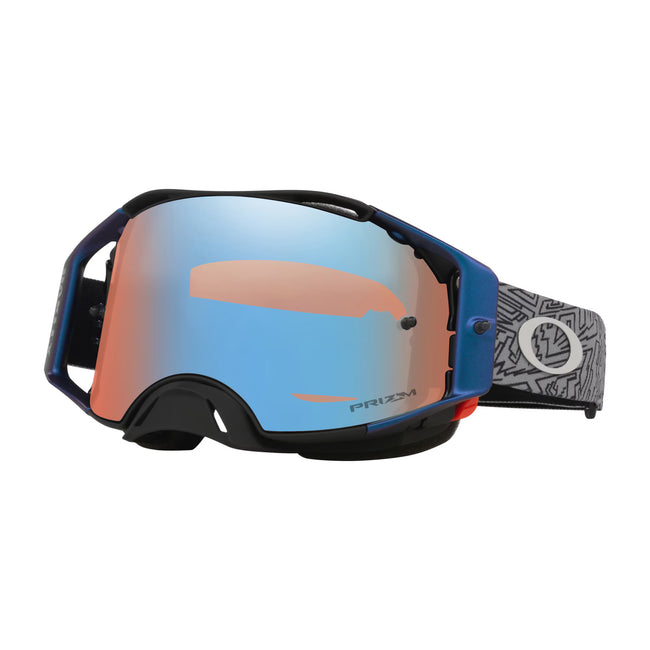 Oakley Airbrake MX Goggles-Grey Strike w/ Prizm Sapphire Iridium Lens - 1