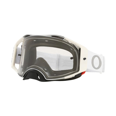 Oakley Airbrake MX Goggles-Tuff Blocks White With Clear Lens