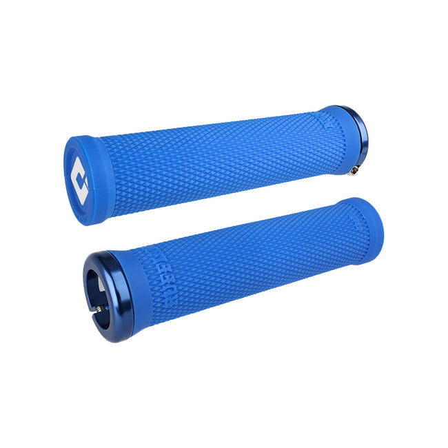 ODI Ruffian V2.1 MTB Flangeless Lock-On Grips-Blue/Blue - 1