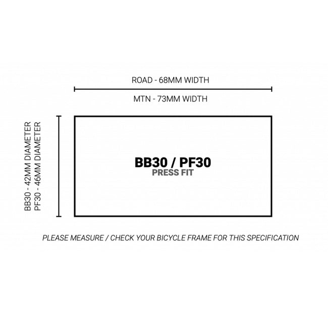 Praxis Works M30 Thru BB30/PF30 Bottom Bracket-68mm - 2