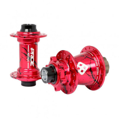 Pride Matrix Disc Hubset-36H-Splash Red/Black