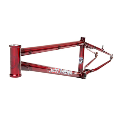 S&M Steel Panther 21.75"TT BMX Frame-Trans Red