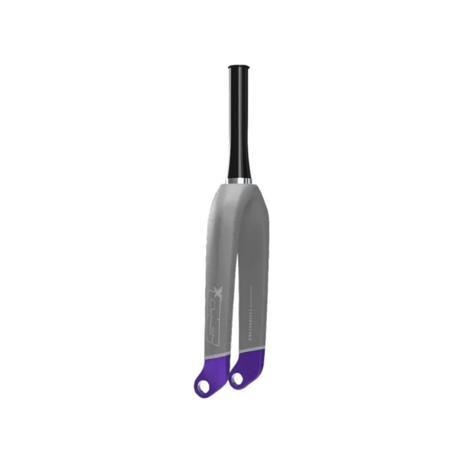 SD Pro Tapered Carbon BMX Fork V2-24"x1 1/8-1.5"-20mm-Matte Grey/Grey/Purple - 2