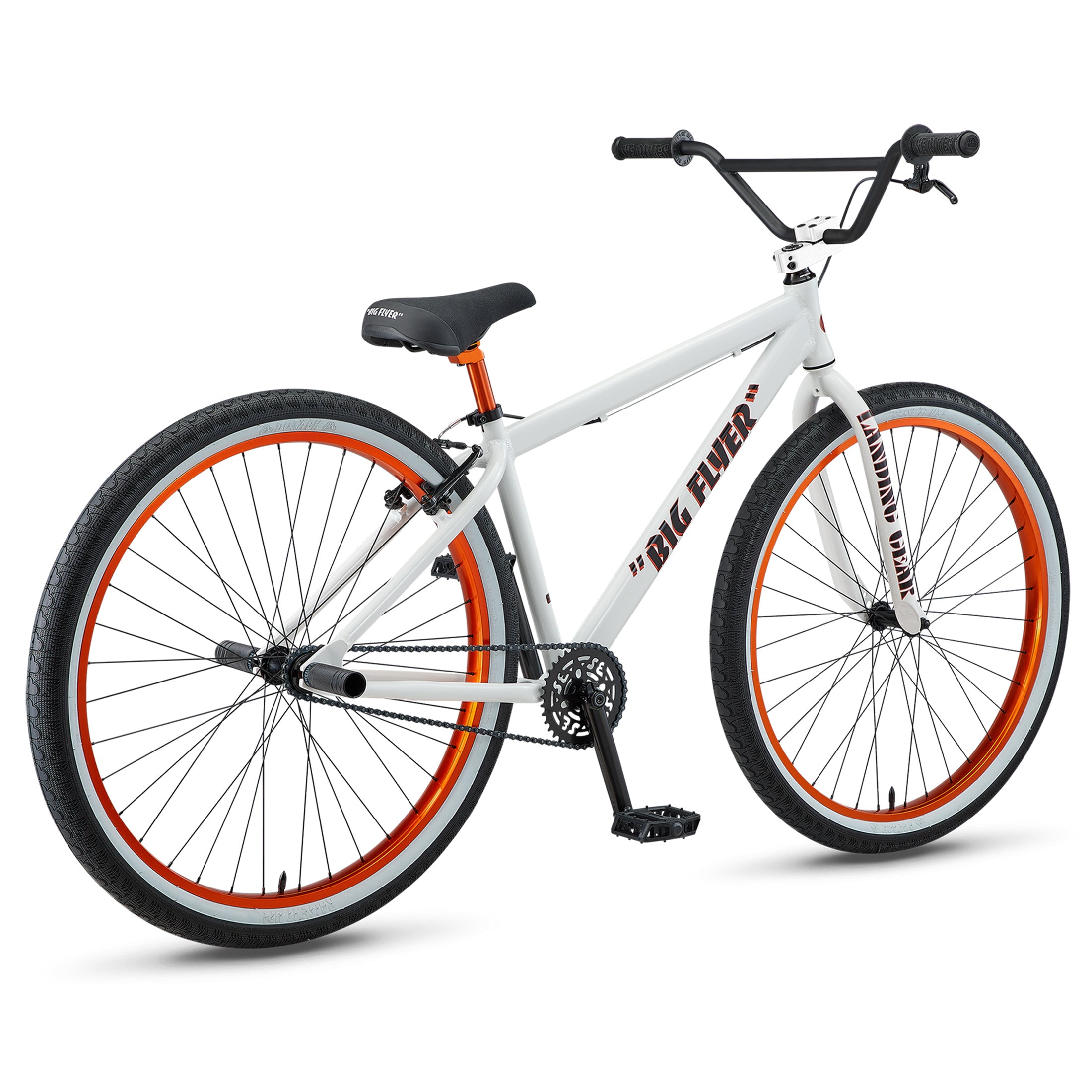 big wheel bmx bicycle SE Bikes Big Flyer 29 inch BMX Freestyle Bike-White/Orange – J&R Bicycles, Inc