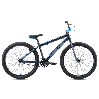 SE Bikes Blocks Flyer 26" BMX Freestyle Bike-Blue Crackle