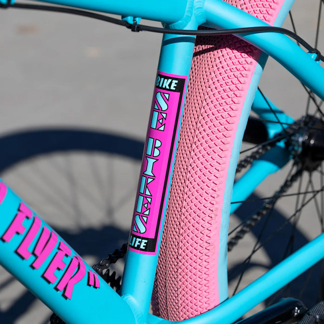 SE Bikes Maniacc Flyer 27.5+" BMX Freestyle Bike-Aqua Bubblegum - 4