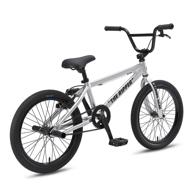 SE Bikes Ripper 20" BMX Freestyle Bike-Iced Out Silver - 2