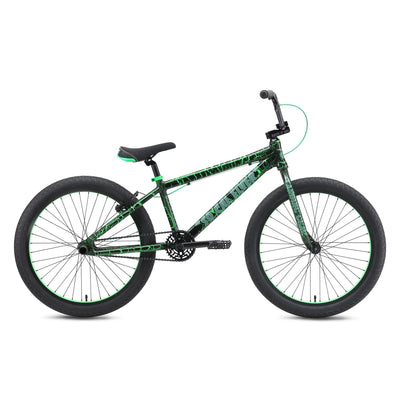 SE Bikes So Cal Flyer 24" BMX Freestyle Bike-Green Crackle