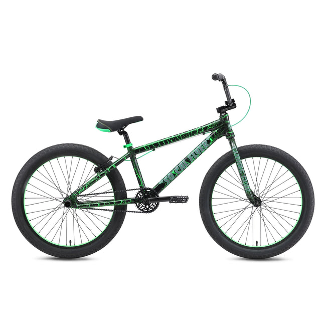 SE Bikes So Cal Flyer 24" BMX Freestyle Bike-Green Crackle - 1