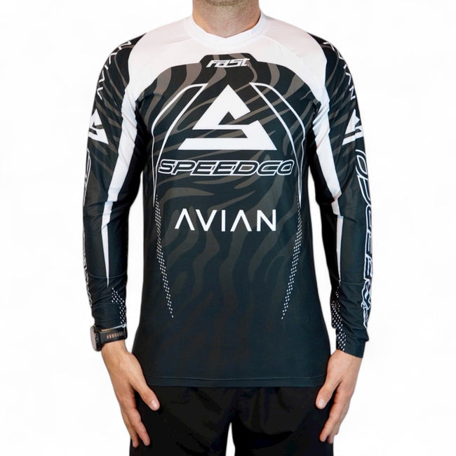 SpeedCo/Avian BMX Rider Jersey-Black/Grey - 1
