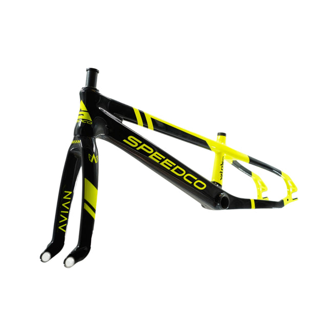 Speedco Velox Evo Carbon BMX Race Frame-Neon Yellow - 5