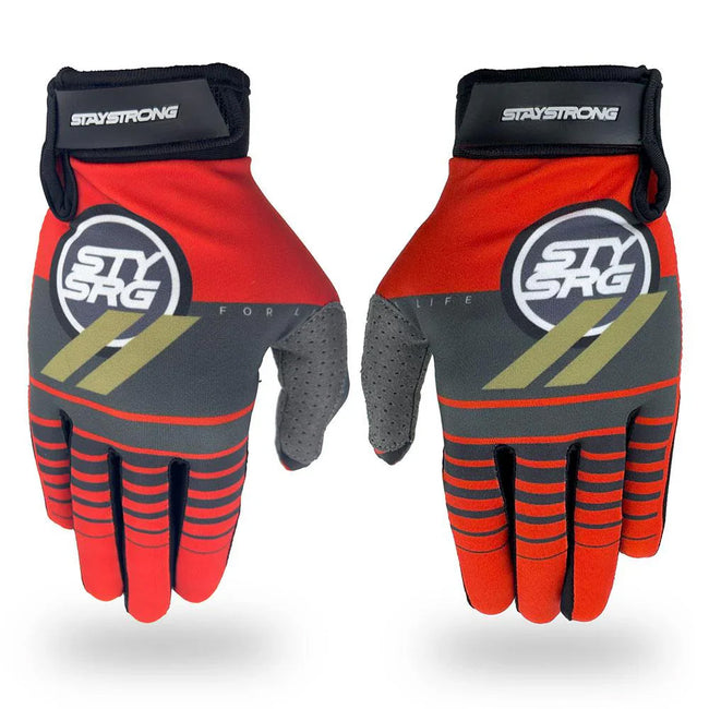 Stay Strong For Life BMX Race Gloves-Red - 1