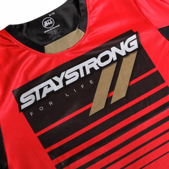 Stay Strong For Life BMX Race Jersey-Red - 2
