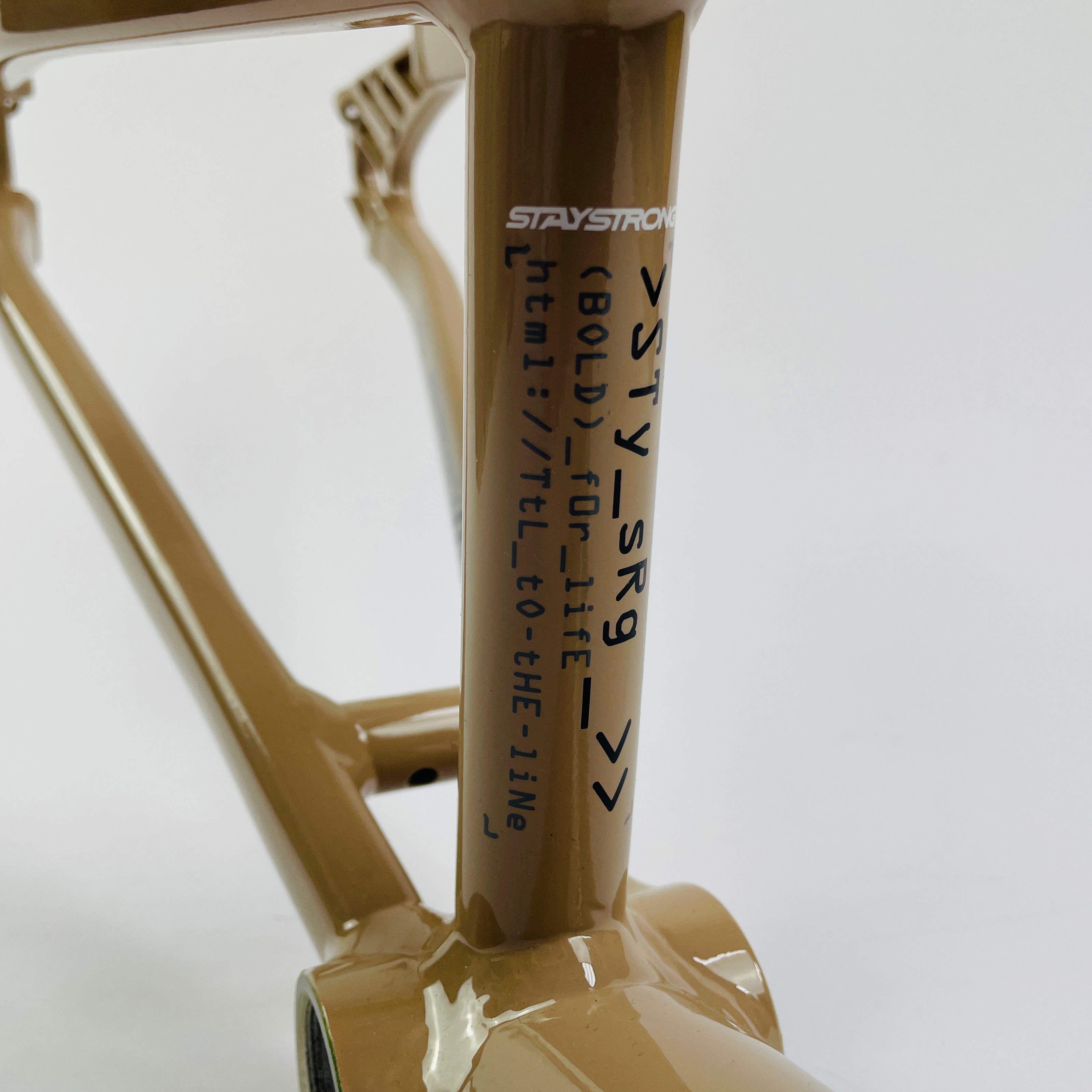 Stay Strong For Life V5 Disc Alloy BMX Race Frame-Black-Tan – J&R