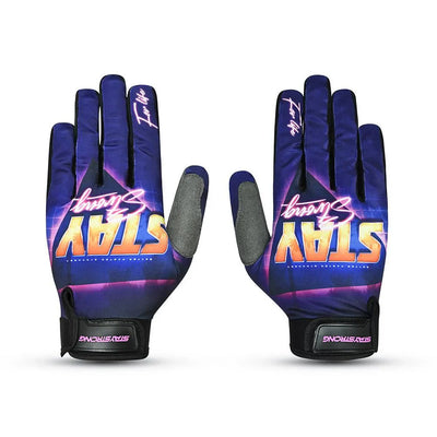 Stay Strong Glow Up BMX Race Gloves-Purple