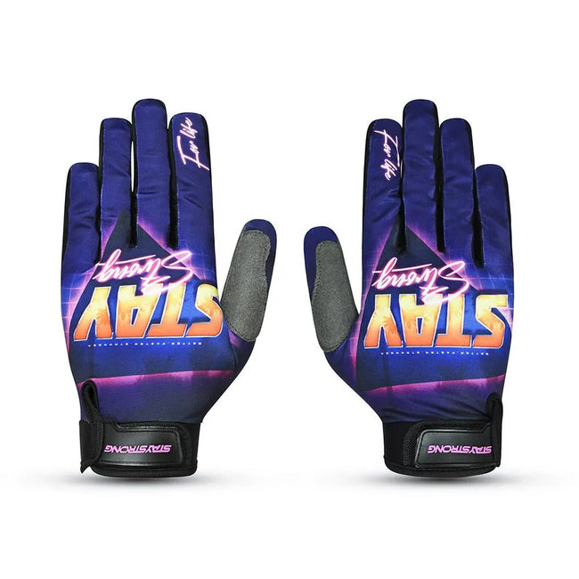 Stay Strong Glow Up BMX Race Gloves-Purple - 1