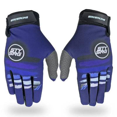 Stay Strong Paint BMX Race Gloves-Navy