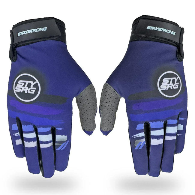 Stay Strong Paint BMX Race Gloves-Navy - 1
