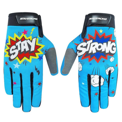 Stay Strong POW BMX Race Gloves-Teal