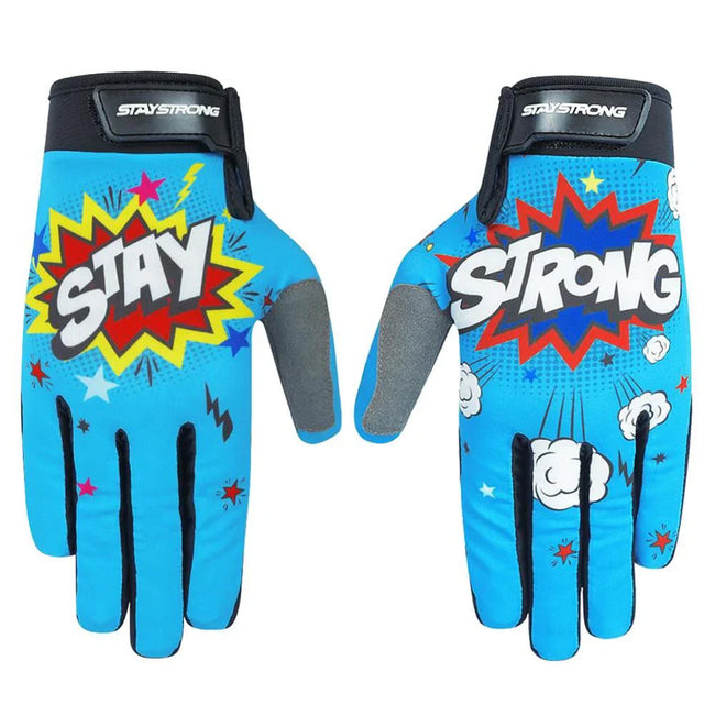 Stay Strong POW BMX Race Gloves-Teal - 1