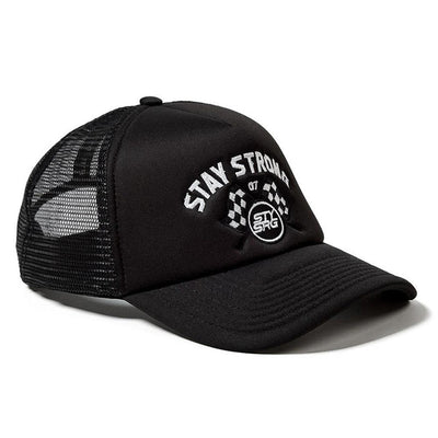 Stay Strong Speed & Style Mesh Trucker Hat-Black
