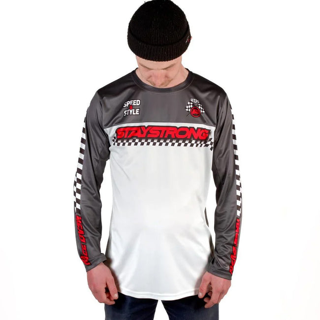Stay Strong Speed &amp; Style BMX Race Jersey-Grey - 1