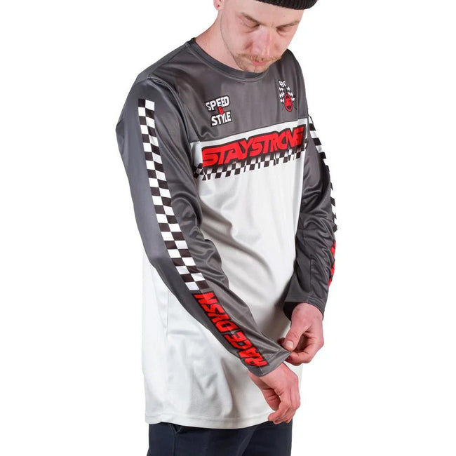 Stay Strong Speed &amp; Style BMX Race Jersey-Grey - 2