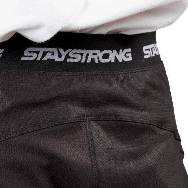 Stay Strong V3 BMX Race Shorts-Black/White - 4