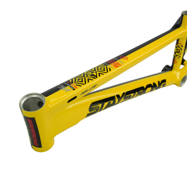 Stay Strong V5.1 Disc Alloy BMX Race Frame-Black/Yellow - 5