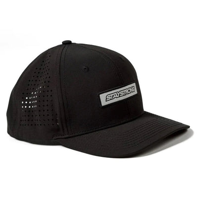Stay Strong Word Patch Perf Hat-Black